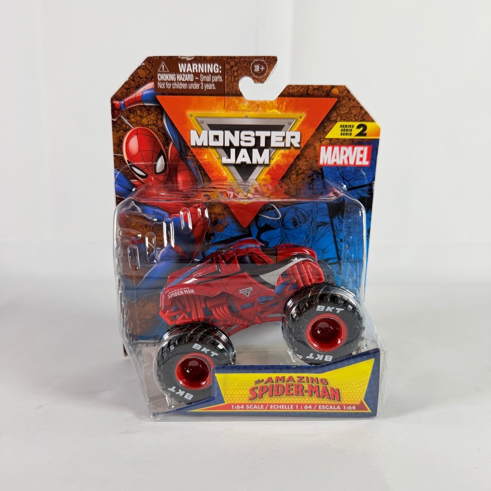 Monster Jam Marvel Spider-Man 1:64 Die-Cast Truck Series 2 Spin Master New